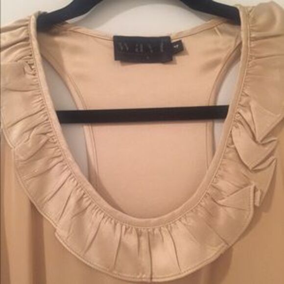 Gold silk dress - Picture 3 of 3